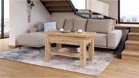 БРАВО Дъб Артисан - РАЗТЕГАТЕЛНА ХОЛНА МАСА С ПОВДИГАЩ МЕХАНИЗЪМ И С РАФТ