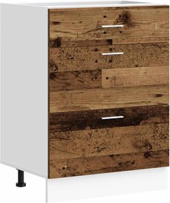 854257 vidaXL Кухненски шкаф "Lyon" Старо дърво Инженерно дърво