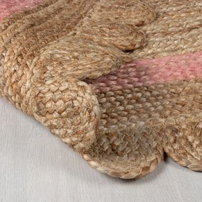Розово-естествен ръчно изработен ютен килим 160x230 cm Grace – Flair Rugs