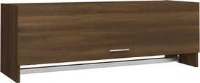 815215 vidaXL Гардероб, кафяв дъб, 100x32,5x35 см, инженерно дърво