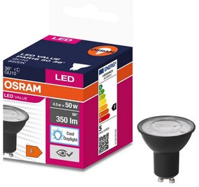 LED Крушка VALUE PAR16 GU10/4,5W/230V 4000K 36° черен - Ledvance