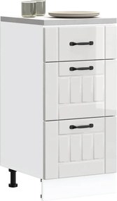 854232 vidaXL Кухненски шкаф "Lucca" с висок гланц, бяло, инженерно дърво