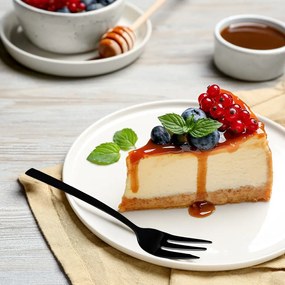 Черни десертни вилички в комплект 2 бр. от неръждаема стомана Black – Orion