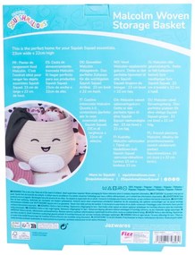 Бежова текстилна детска кошница за играчки ø 23x22 cm Fizz Malcolm – SQUISHMALLOWS