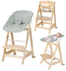 Стол за хранене в светлозелен и естествен цвят Style Born Up 2in1 – Roba