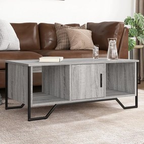 848492 vidaXL Кафе маса, сив сонома, 100x51x40 см, инженерно дърво