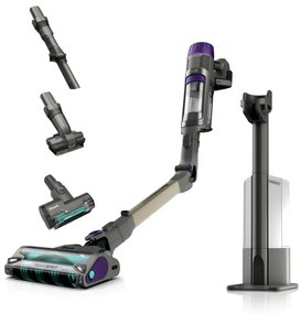 Вертикална прахосмукачка Shark IP3251EUT, 380W, 0.7 л, PowerDetect, Чупещо се рамо, Автономия 70 минути, Сив/Лилав