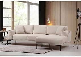 Светлобежов ъглов диван , десен ъгъл Leo - Artie