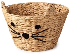 Детска кошница за играчки от воден зюмбюл естествена ø 35x26 cm Cat – Compactor
