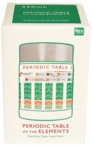Детски термос за храна в кремав и сребрист цвят 450 ml Periodic Table – Rex London