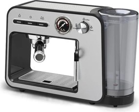 Втора ръка: Еспресо машина Oliver Voltz OV51171H, 1450W, 15 bar, 1L, Подгряване на чаши, Авт. изключване, Инокс/черен