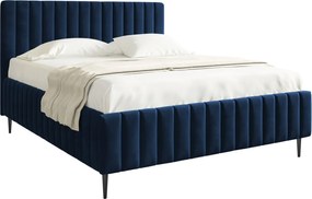 Тапицирано легло Lewezo-Тъмно синьо-140 x 200