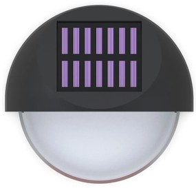 Aigostar - LED Соларен аплик LED/1W/1,2V черен 2700K IP44