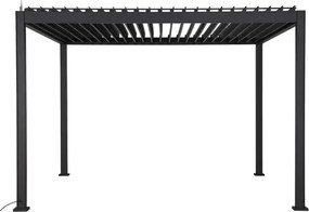 Електрическа беседка Hesperide Evora, Алуминий, Графит, 3.6x3.6 m