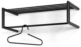 Черна метална стенна закачалка с рафт Smooth - Spinder Design