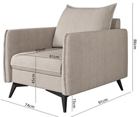 Бежово кресло Juli Bis – Ropez