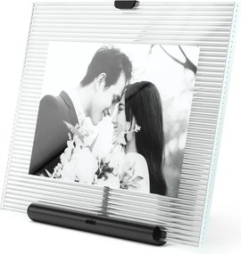 Черна стъклена стояща рамка 16x20 cm Flute – Umbra