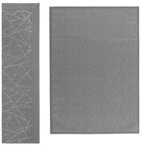 Светлосив килим от PVC 140x200 cm Geo Silver – Casa Selección