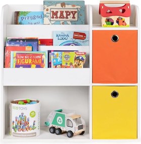 Бял дървен органайзер за детска стая