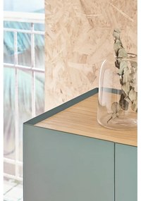 Зелен висок скрин от декор от дъб 95x120 cm Arista – Teulat