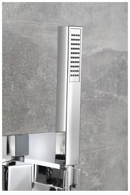 Вградена душ батерия в лъскаво-сребрист цвят (2 изхода) Latus – Sapho