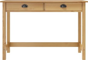 288991 vidaXL Конзолна маса Hill с 2 чекмеджета 110x45x74 см бор масив