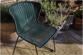Черни градински столове в комплект 2 бр. от изкуствен ратан Wings – WOOOD