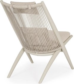 Бежов метален градински стол Aloha – Bizzotto