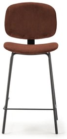 Бар столове в цвят бордо в комплект от 2 броя (височина на седалката 64 cm) Arus - Marckeric