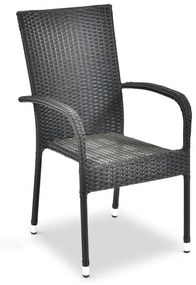 Черен градински стол от изкуствен ратан Paris - Bonami Essentials