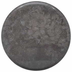 149190 vidaXL Плот за маса, черен, Ø40x2,5 см, мрамор