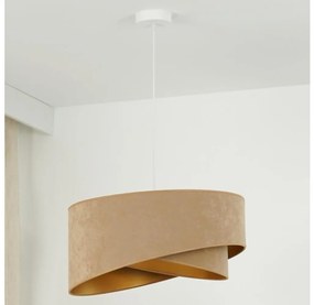 LED Пендел LYRA 1xE27/15W/230V кафяв/златист