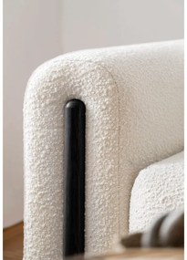 Сгъваем/с място за съхранение диван от прежда с примки от букле в цвят слонова кост 244 cm Arcadova – ELTAP