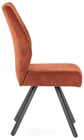Оранжеви велурени трапезни столове в комплект 2 бр. Anibal – Marckeric