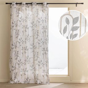 Сиво перде 140x240 cm Roseris – douceur d'intérieur