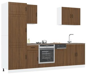 3314778 vidaXL Комплект кухненски шкафове от 7 части Lucca, инженерно дърво