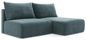 Тюркоазен разтегателен ъглов диван с място за съхранение (десен ъгъл) Kalena – Makamii