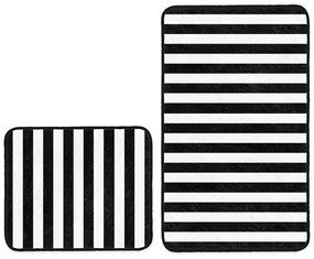 Бели/черни килими за баня в комплект 2 бр. 60x100 cm – Mila Home