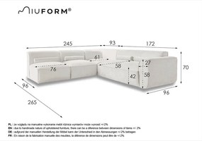 Кремав ъглов диван (ляв ъгъл) Flex Felix – Miuform