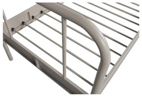 Бежово метално единично легло с включена подматрачна рамка 90x200 cm Mata – WOOOD