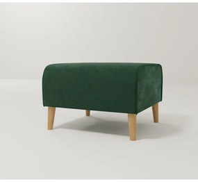 Тъмнозелено кадифено столче за крака Carole - Ropez