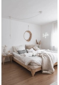 Двойно легло от борова дървесина с решетка 140x200 cm Elan - Karup Design