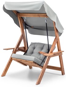 Градински единичен люлеещ се стол Galata Swing S1, цвят Сив