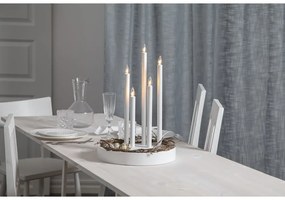 Бяла коледна LED свещ, височина 46 см Deco - Star Trading