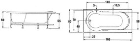 Вана Sanitec Victoria-170 x 80 cm.