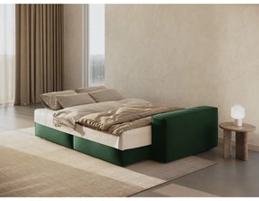 Тъмнозелен кадифен сгъваем/с място за съхранение диван 247 cm Jodie – Micadoni