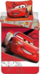 Червено единично памучно детско спално бельо 140x200 cm Cars "Legend" – Jerry Fabrics