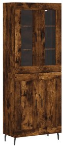 3198358 vidaXL Висок шкаф, опушен дъб, 69,5x34x180 см, инженерно дърво