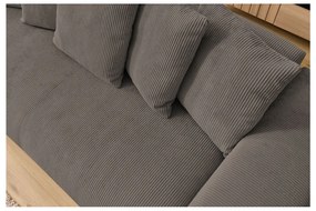 Сивo-кафяв диван от рипсено кадифе 280 cm Voltaire – Bobochic Paris