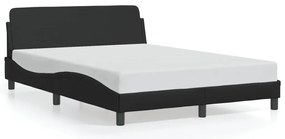 373158 vidaXL Рамка за легло с табла, черна, 120x200 см, изкуствена кожа